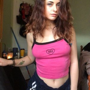Forever 21 small hot pink crop top for women.
